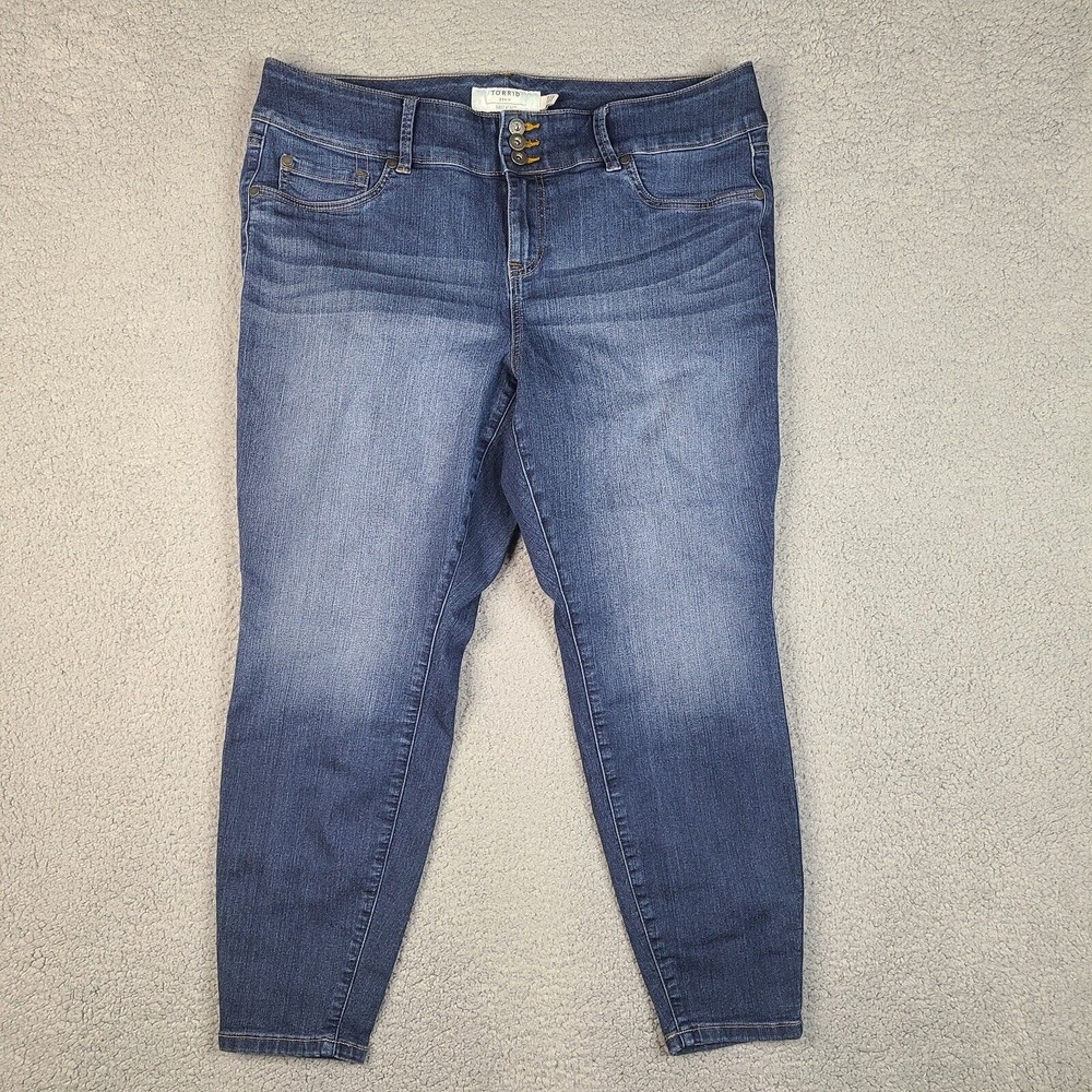 Torrid Jegging Womens 20S Blue Stretch Denim Jean Medium Wash High Rise 38x26
